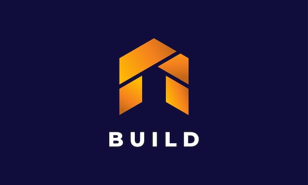 Onroerend goed woningbouw logo vector minimalisme concept onroerend goed architectuur bedrijf