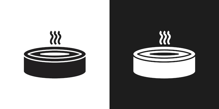 Vector onsen icon line art vector