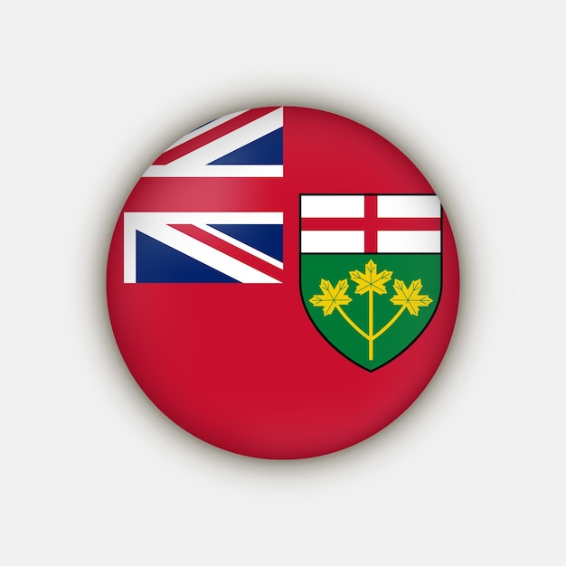 Ontario flag province of Canada Vector illustration