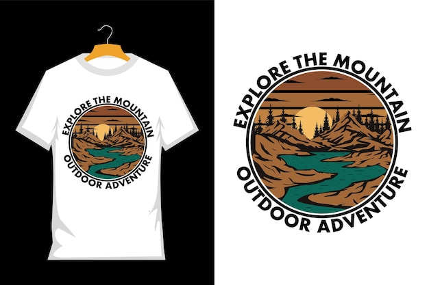 Ontdek het mountain t-shirtontwerp