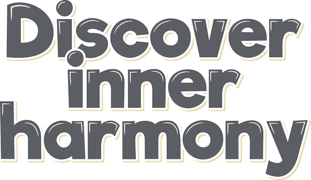 Ontdek Inner Harmony Lettering Vector Design