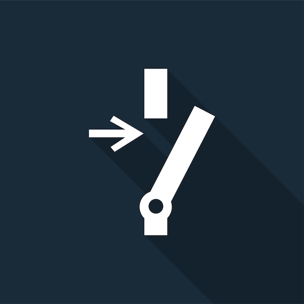 Ontkoppeling voor het uitvoeren van onderhoud of reparatie Symbool Teken geïsoleerd op zwarte achtergrond Vectorillustratie