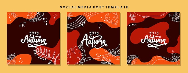 Ontwerp achtergronden voor banner voor sociale media Set sjablonen voor postframe voor sociale media Vector omslag