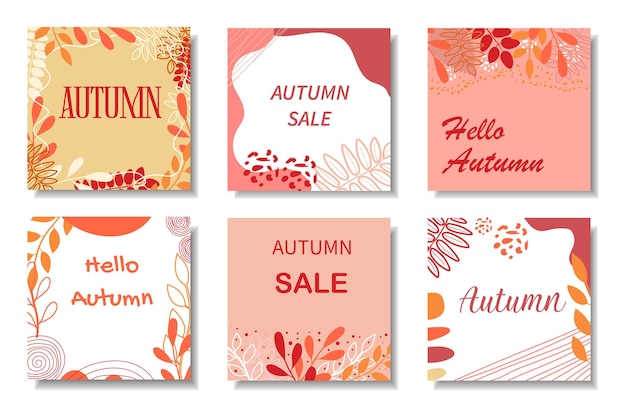 Ontwerp achtergronden voor social media banner Set sjablonen voor instagram postframes