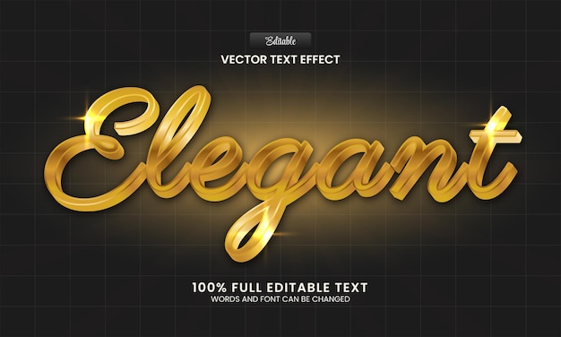 Ontwerp bewerkbaar teksteffect elegante 3d vectorillustratie