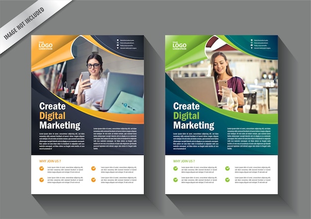 Ontwerp brochure flyer zakelijke sjabloon met modern idee