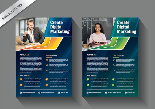 ontwerp brochure flyer zakelijke sjabloon met modern idee