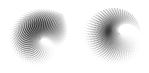 Ontwerp elementen symbool instellen Bewerkbare halftone frame stip cirkel patroon op witte achtergrond Vector illustratie eps 10 frame met zwarte willekeurige stippen Ronde rand Pictogram met behulp van halftone cirkel stippen tekst