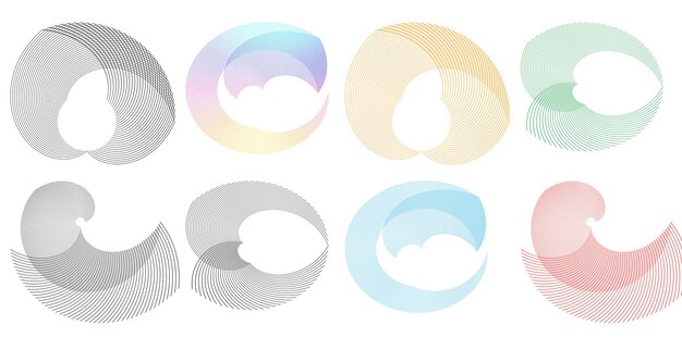 Ontwerp elementen symbool instellen Bewerkbare halftone frame stip cirkel patroon op witte achtergrond Vector illustratie eps 10 frame met zwarte willekeurige stippen Ronde rand Pictogram met behulp van halftone cirkel stippen tekst
