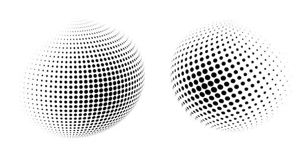 Ontwerp elementen symbool instellen Bewerkbare halftone frame stip cirkel patroon op witte achtergrond Vector illustratie eps 10 frame met zwarte willekeurige stippen Ronde rand Pictogram met behulp van halftone cirkel stippen tekst