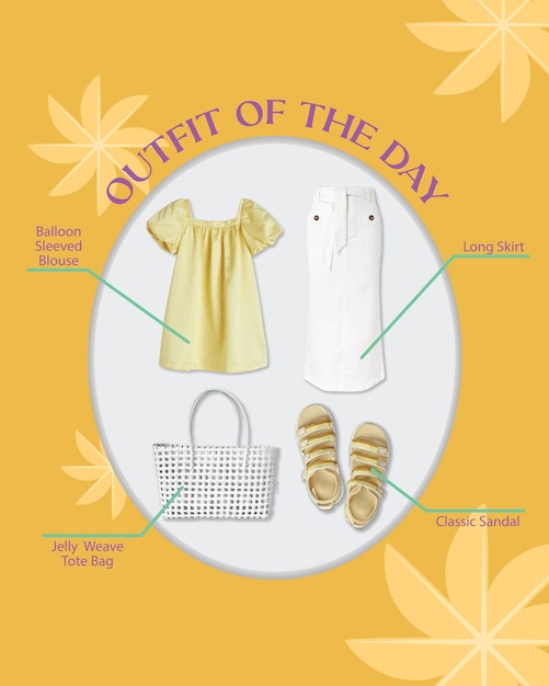 Ontwerp feed Instagram Outfit van de Dag