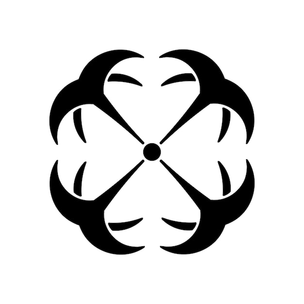 Vector ontwerp in japanse stijl teken of ikari-symbool