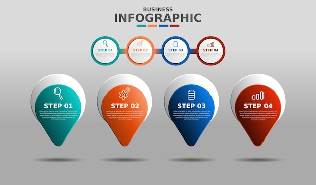 Ontwerp infographic zakelijke sjabloon