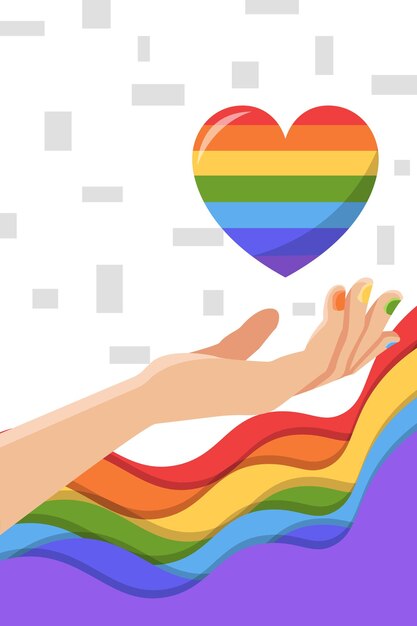 Ontwerp lgbt pride month vlakke afbeelding