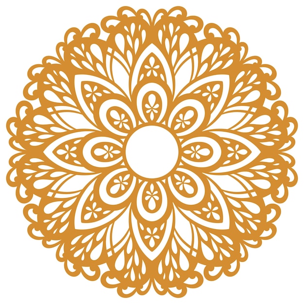 Ontwerp luxe Mandala illustratie voor de bruiloft