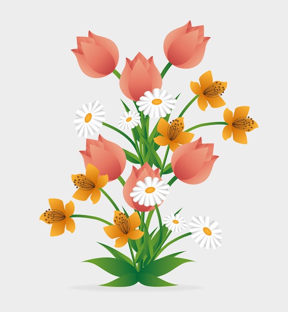 Vector ontwerp met bloemen