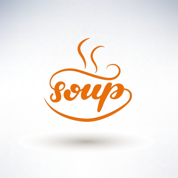 Vector ontwerp met logo op soep