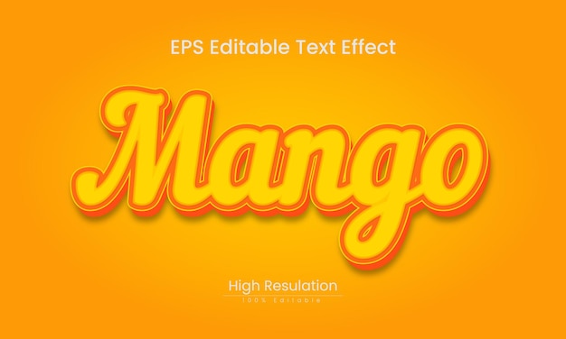 Ontwerp met mango-teksteffect