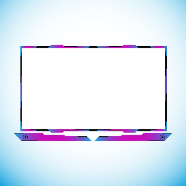 Ontwerp met roze stream gaming facecam-element