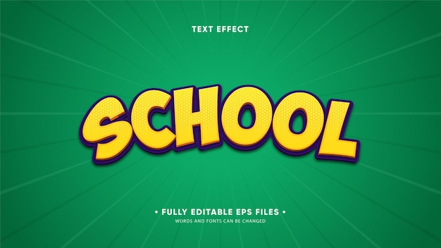 Vector ontwerp met schoolteksteffect