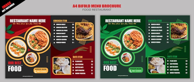 Ontwerp restaurantmenu Vectorbestand in tweevoudige brochure