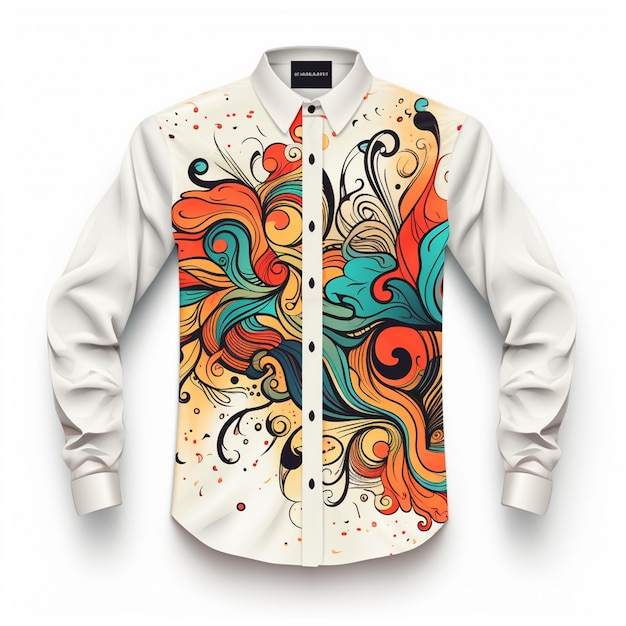 ontwerp shirt sjabloon mode voorkant vectorillustratie draag witte mannen kleding kleding