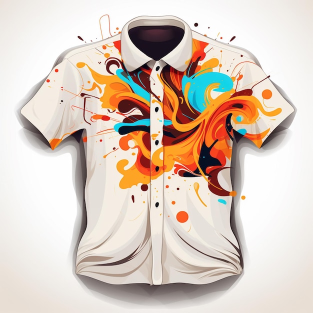 ontwerp shirt sjabloon mode voorkant vectorillustratie draag witte mannen kleding kleding