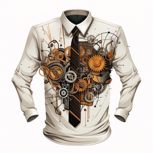 ontwerp shirt sjabloon mode voorkant vectorillustratie draag witte mannen kleding kleding