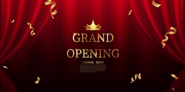 Ontwerp uw openingskaart elegant met elegante linten zakelijke banner sjabloon vector illustratie vip