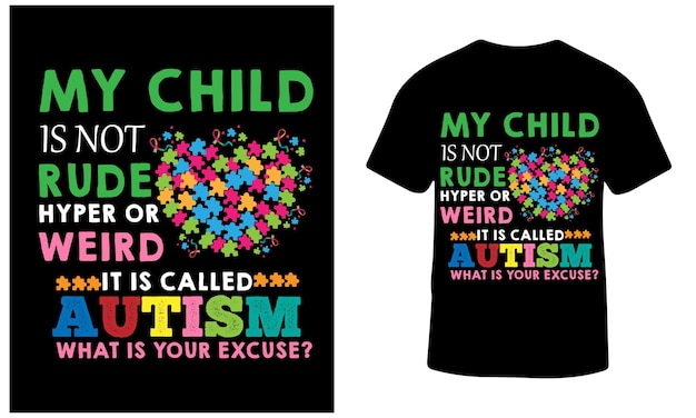 Ontwerp van autisme t-shirt