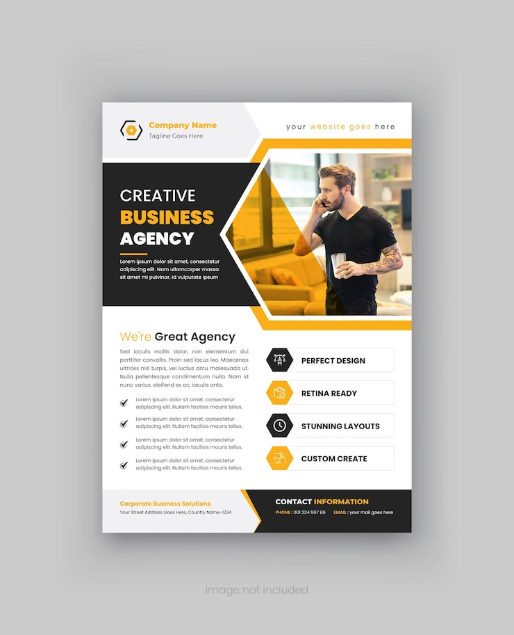 Vector ontwerp van bedrijfsflyer ontwerp van brochure jaarverslag poster promotie advertentie