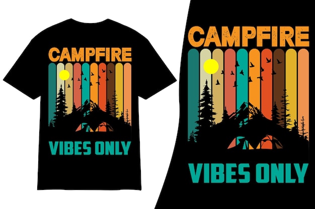 Vector ontwerp van camping t-shirts vector van het ontwerp van kamp t-shirt