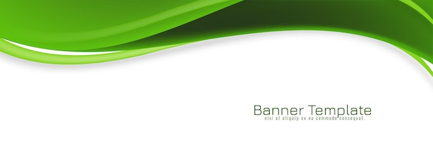 Vector ontwerp van de abstracte groene golf stijlvolle banner