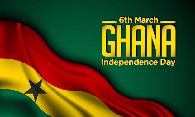 Ontwerp van de achtergrond van de dag van de onafhankelijkheid van Ghana