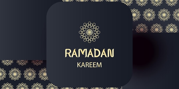 Ontwerp van de achtergrond van de islamitische festival poster met patroon en cirkel geschikt voor Ramadan Kareem
