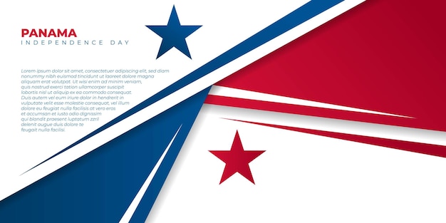 Ontwerp van de achtergrond van de vlag van panama voor ontwerp van de nationale feestdag van panama