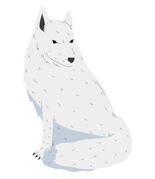 Vector ontwerp van de arctische wolf