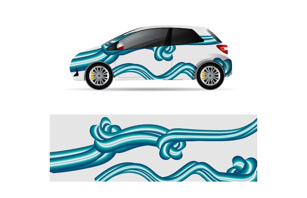 Vector ontwerp van de auto-wrap