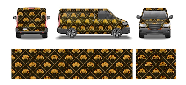 Vector ontwerp van de auto-wrap