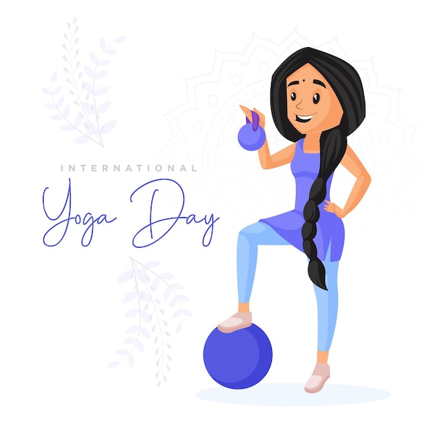 Ontwerp van de banner van de internationale yoga dag