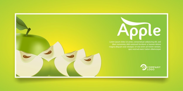 Ontwerp van de banner van het product van appelsap