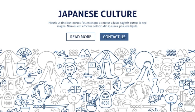 Ontwerp van de banner van Japan