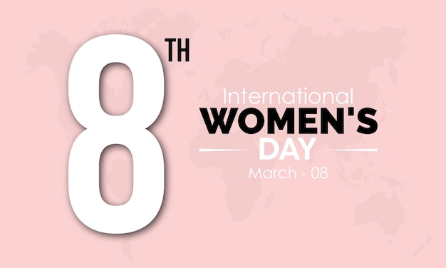 Ontwerp van de conceptbanner voor bewustzijn van vrouwelijke vrijheid van Internationale Vrouwendag, waargenomen op 8 maart