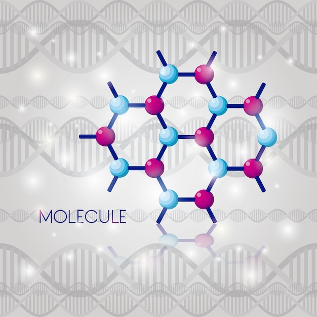 Vector ontwerp van de het pictogram vectorillustratie van de moleculestructuur het chemische