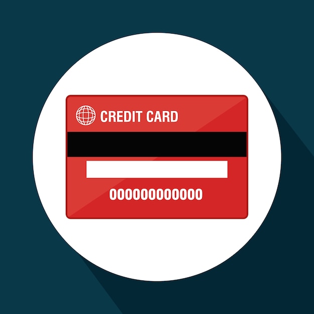 ontwerp van de het pictogram vectorillustratie van het creditcard het geïsoleerde pictogram