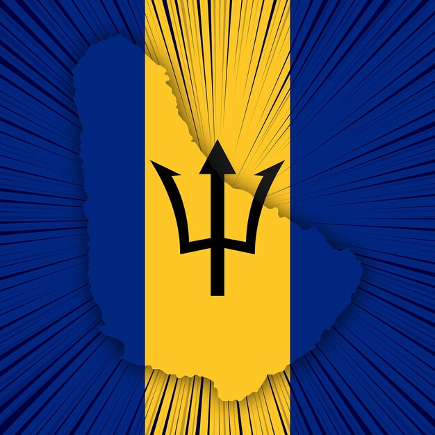 Ontwerp van de kaart van de onafhankelijkheidsdag van Barbados