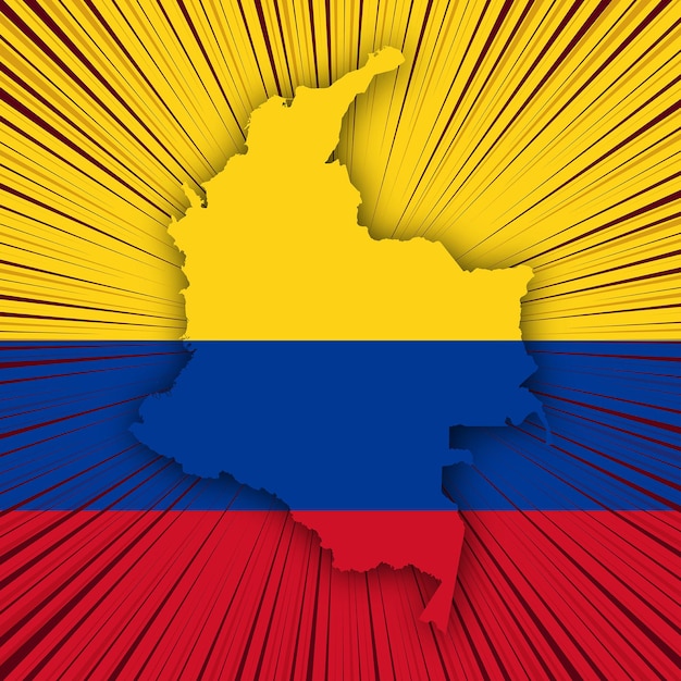 Ontwerp van de kaart van de onafhankelijkheidsdag van Colombia