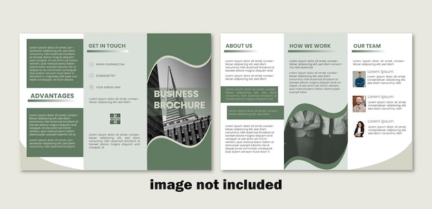 Ontwerp van de lay-out van de brochure Zakelijk driebladig brochureontwerp Vector zakelijk driebladig brochureafdruk Temp