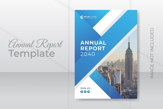 Ontwerp van de lay-out van de lay-out van het creatieve jaarverslag van het jaarverslag
