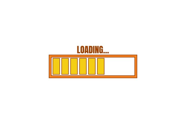 Vector ontwerp van de loading progress bar sticker